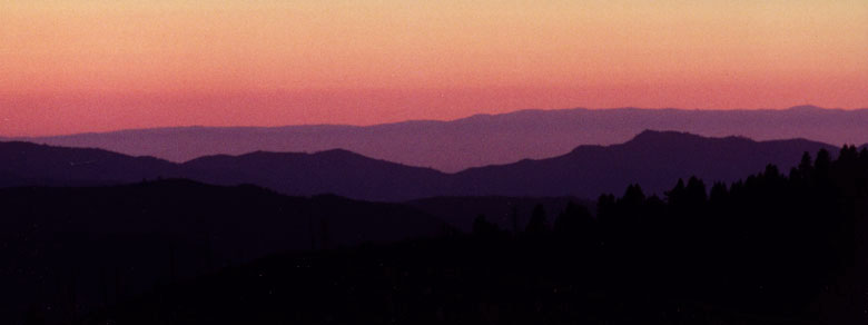 sunset over the sierra
